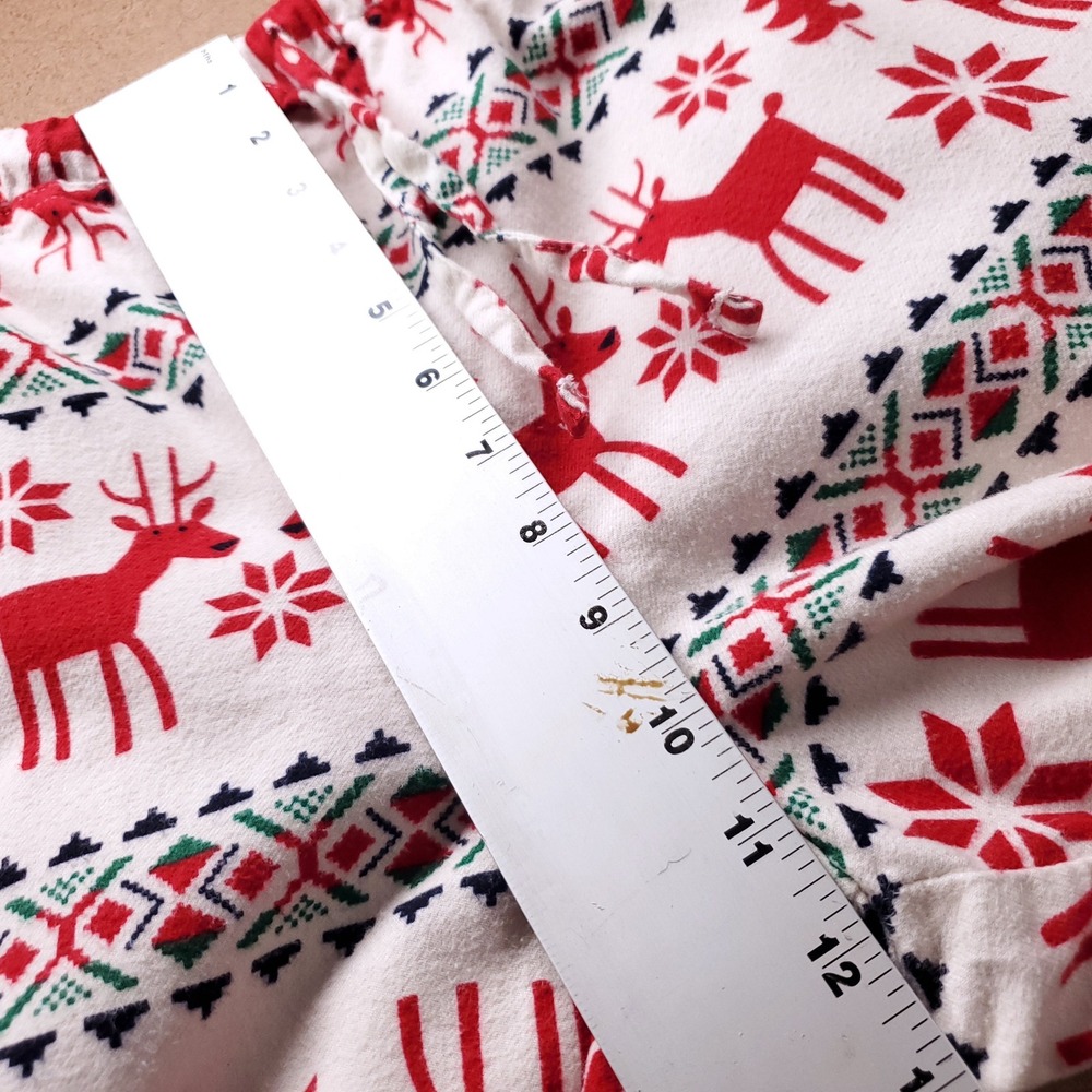 Hanna Andersson Flannel Pajama Pants Women L Red White Holiday Nordic Hygge Cozy - Picture 3 of 7